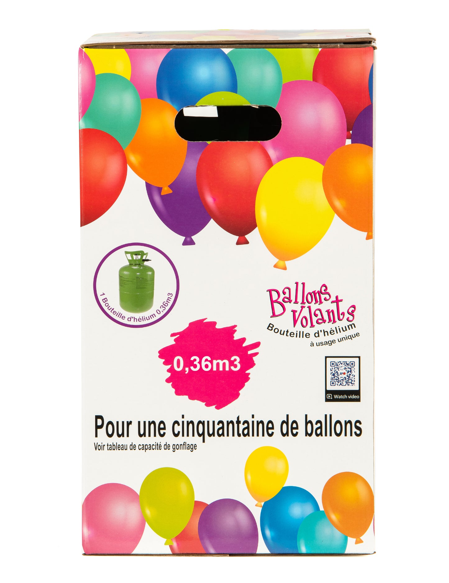 Sticlă mare de heliu până la 50 de baloane