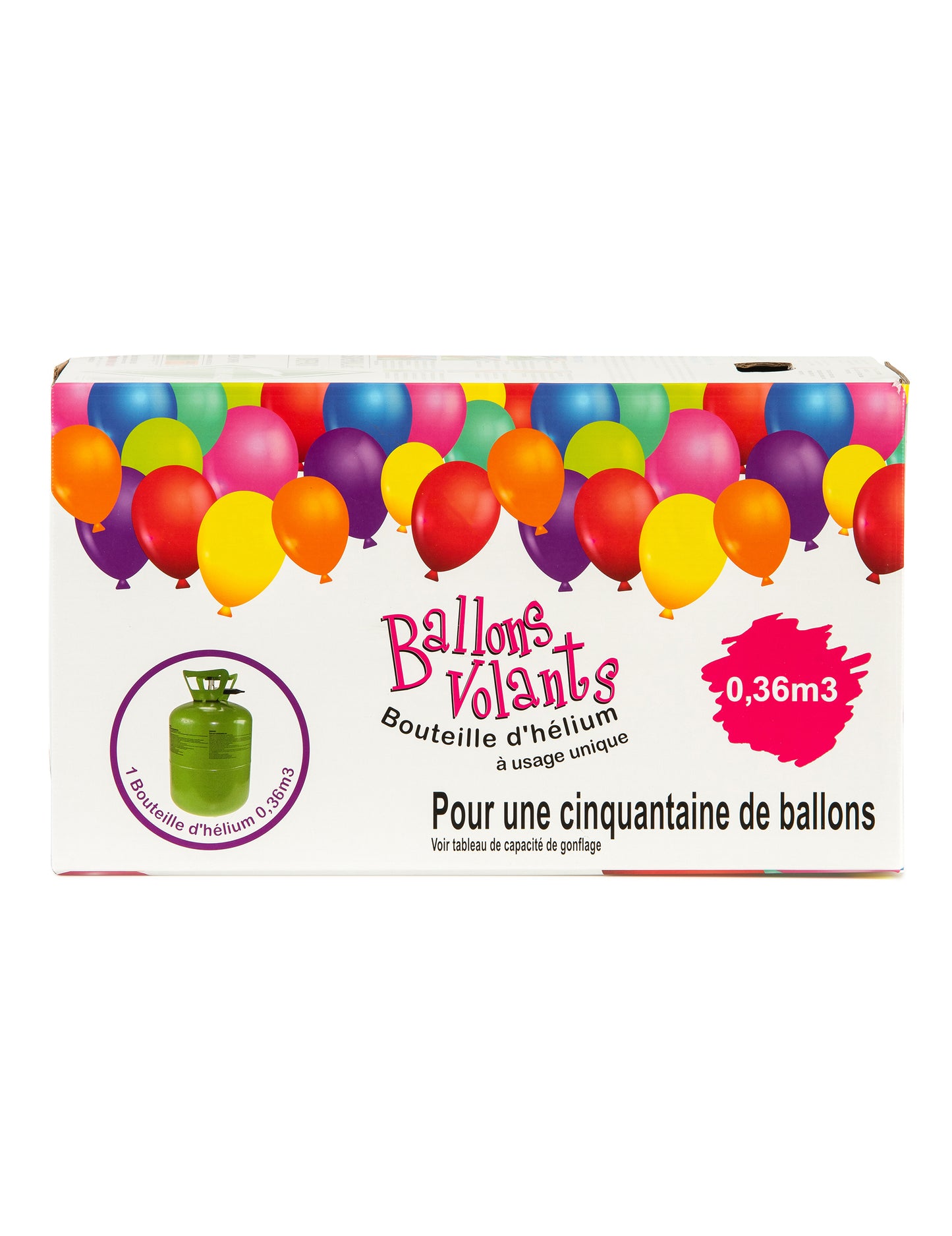 Sticlă mare de heliu până la 50 de baloane