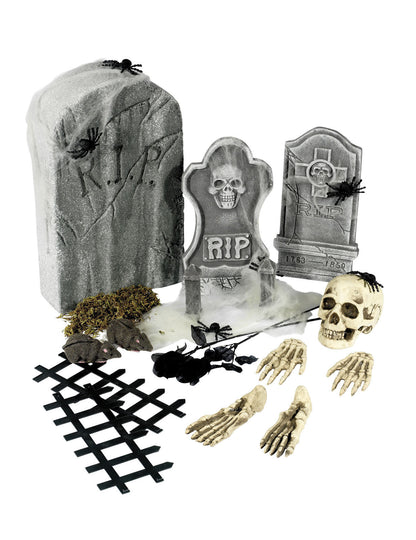 Decorațiuni 21 camere schelet și piatră de mormânt de Halloween