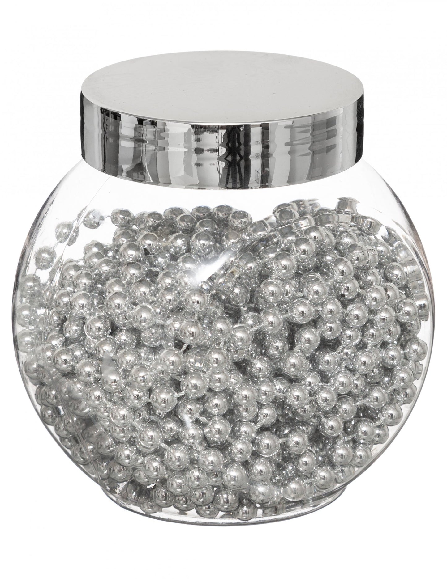 Ghirlandă cu perle argintii 6 m 