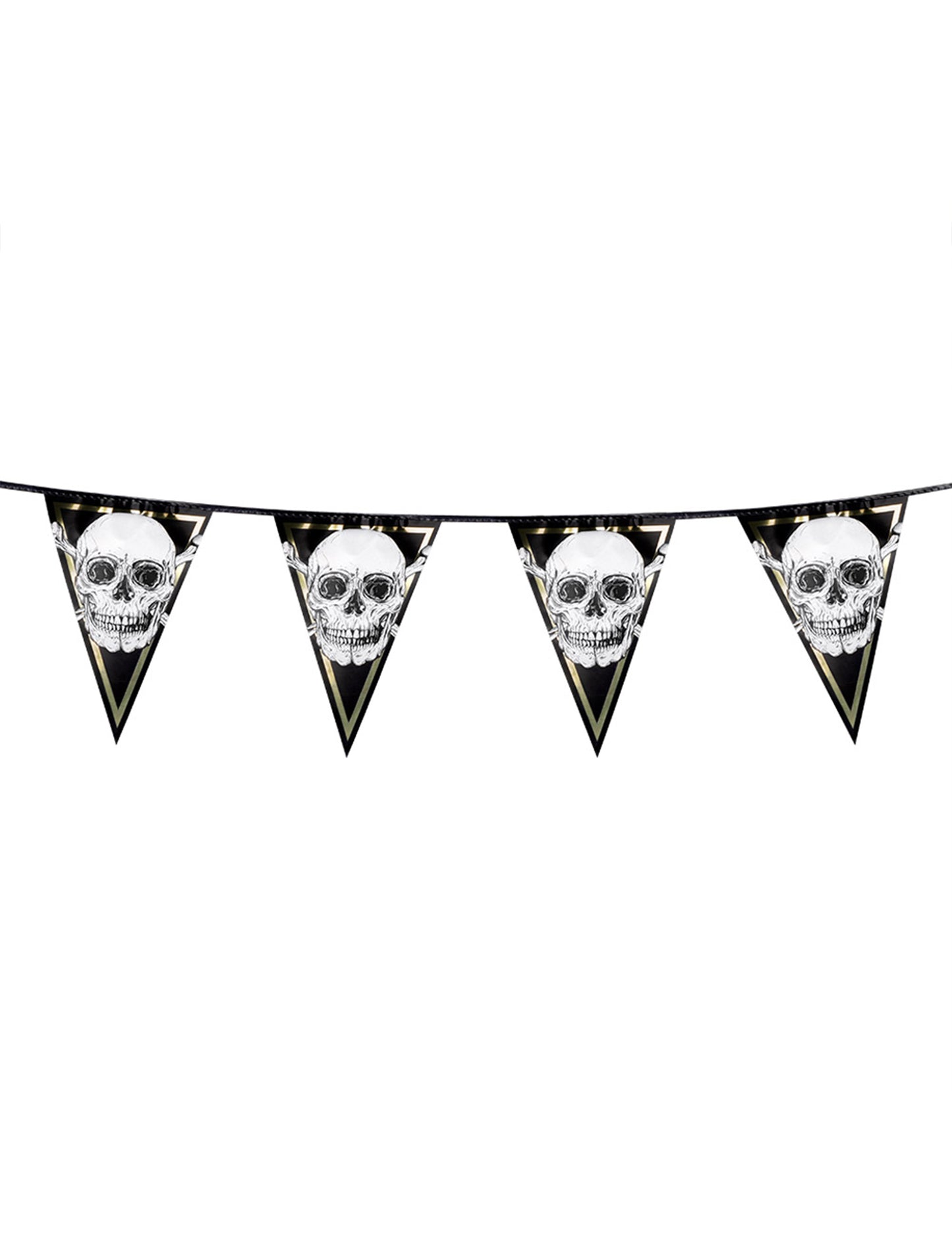 Garland 10 Pirat de plastic din plastic Jolly Roger 30 x 20 cm