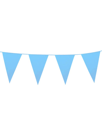 Guirlande 20 fanions bleu ciel 10 m