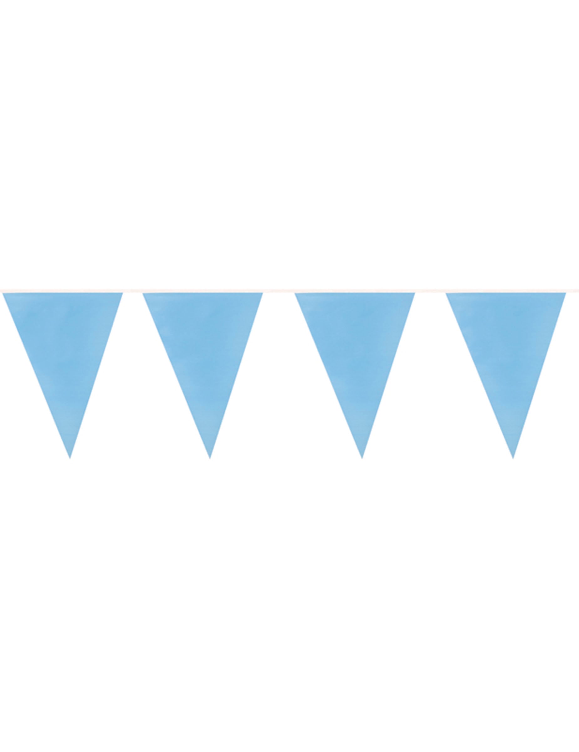 Guirlande de 20 fanions pour fête bleu ciel