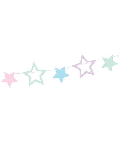 Ghirlandă DIY cu 10 stele multicolore 140 cm decorațiuni de ziua de naștere