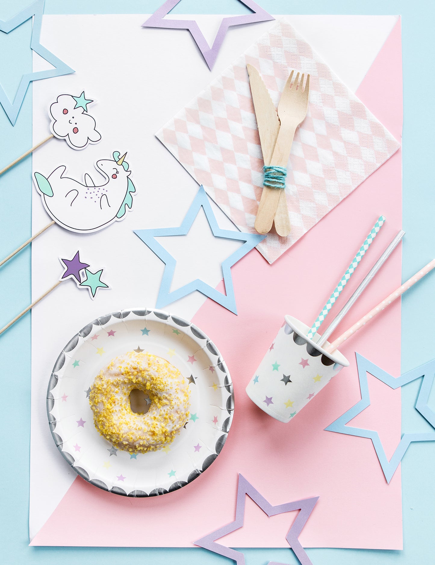 Ghirlandă DIY cu 10 stele multicolore 140 cm decorațiuni de ziua de naștere