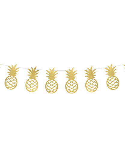 Ghirlandă DIY cu ananas auriu metalic 150 cm kit de decorare