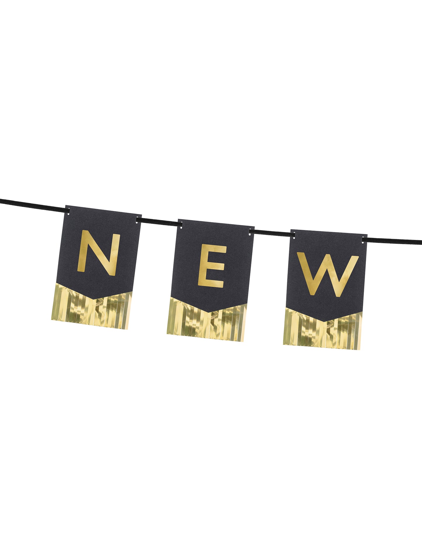 An Nou fericit negru și sau 135 cm Pennant Garland