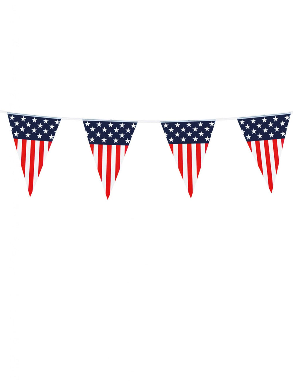Ghirlandă cu fanioane sua pentru decorațiune de petrecere albastru alb roșu cu model de drapel american