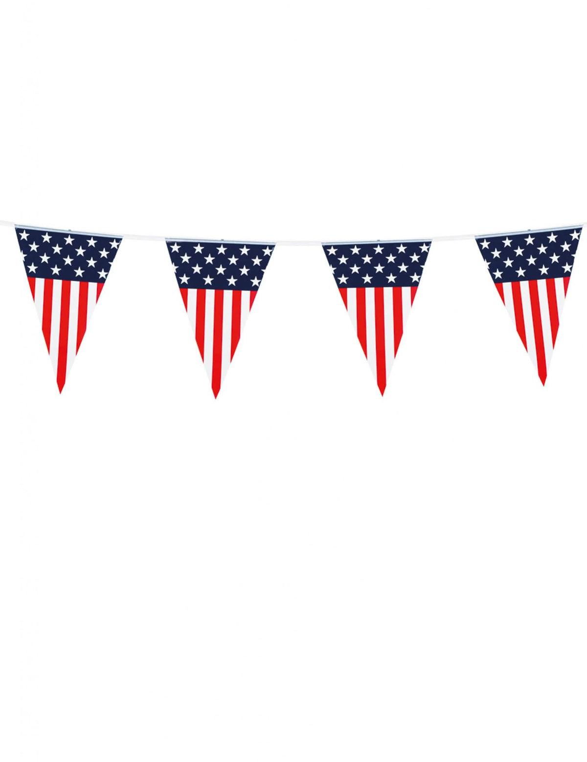 Ghirlandă cu fanioane sua pentru decorațiune de petrecere albastru alb roșu cu model de drapel american