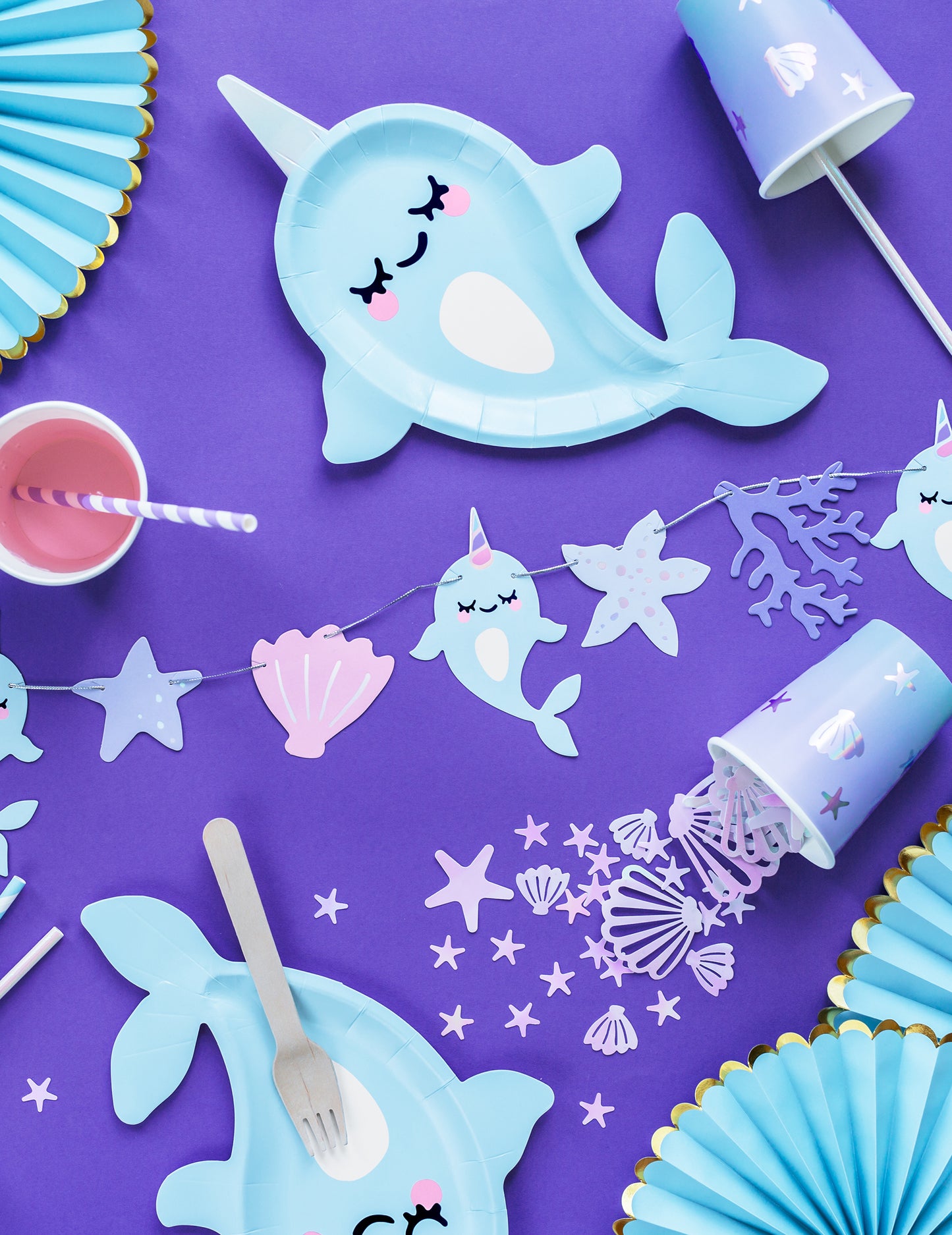 Kit DIY Ghirlandă Unicorn Mare 1m pentru ziua de naștere