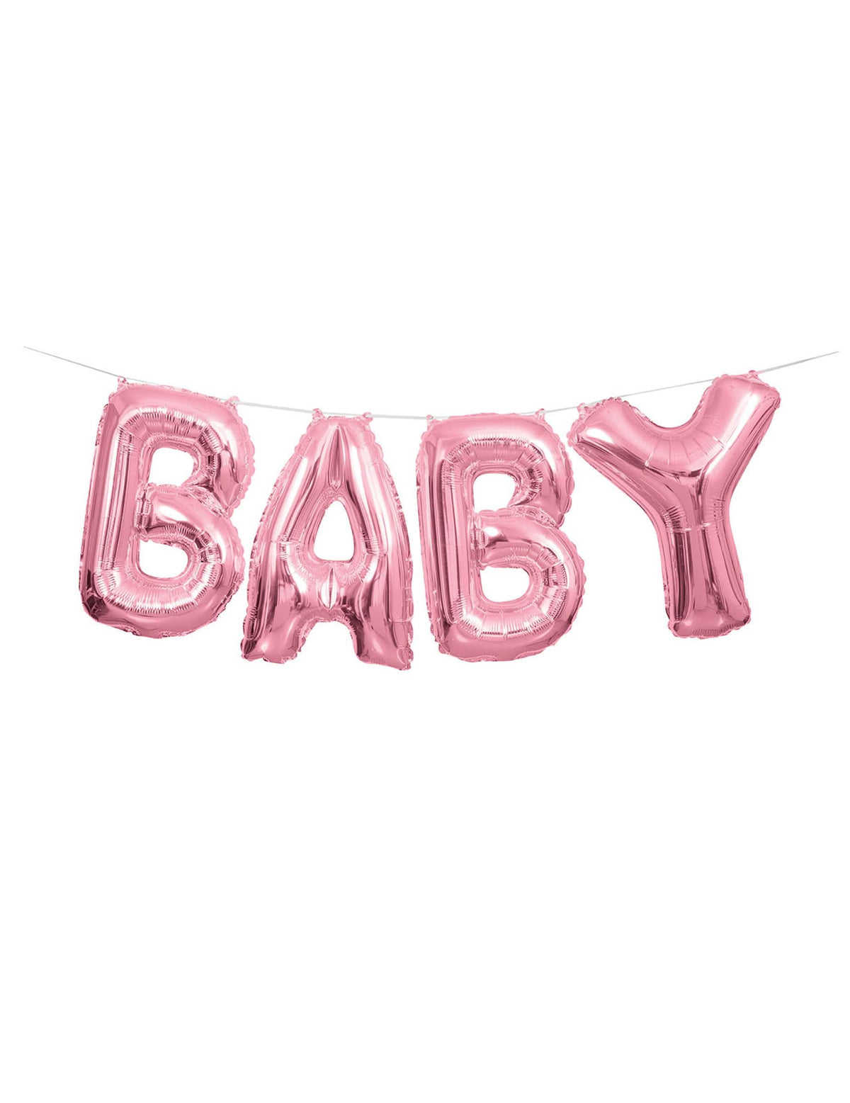 Ghirlandă de baloane din aluminiu baby pentru baby shower roz