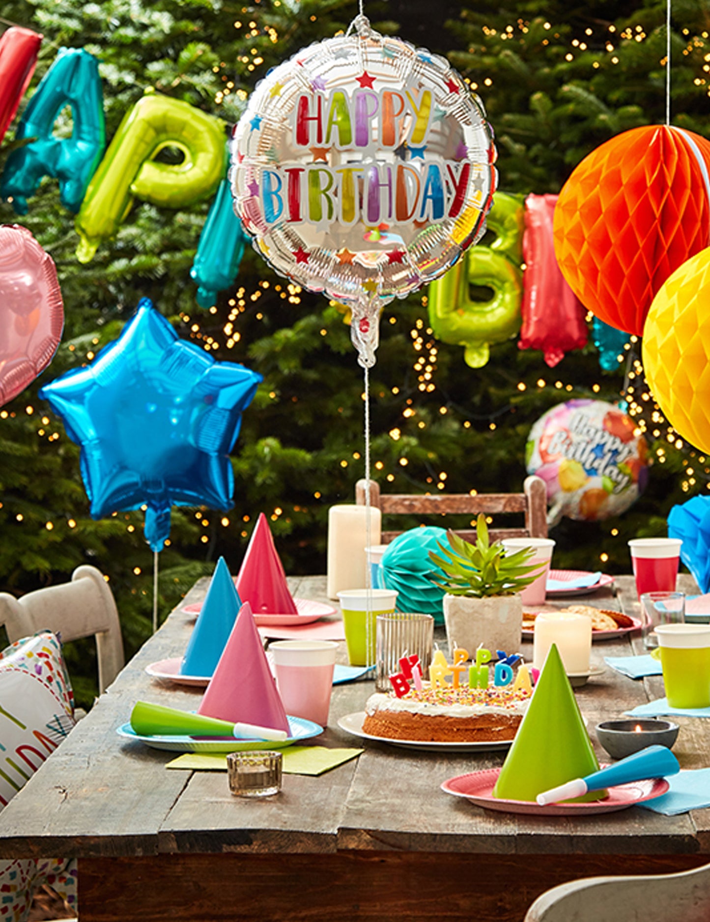 Guirland Aluminum Ballons la mulți ani multicolor 41 cm