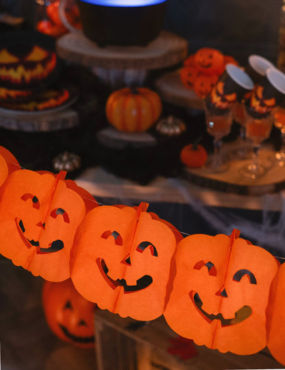 Garland de dovleac de Halloween 4 m