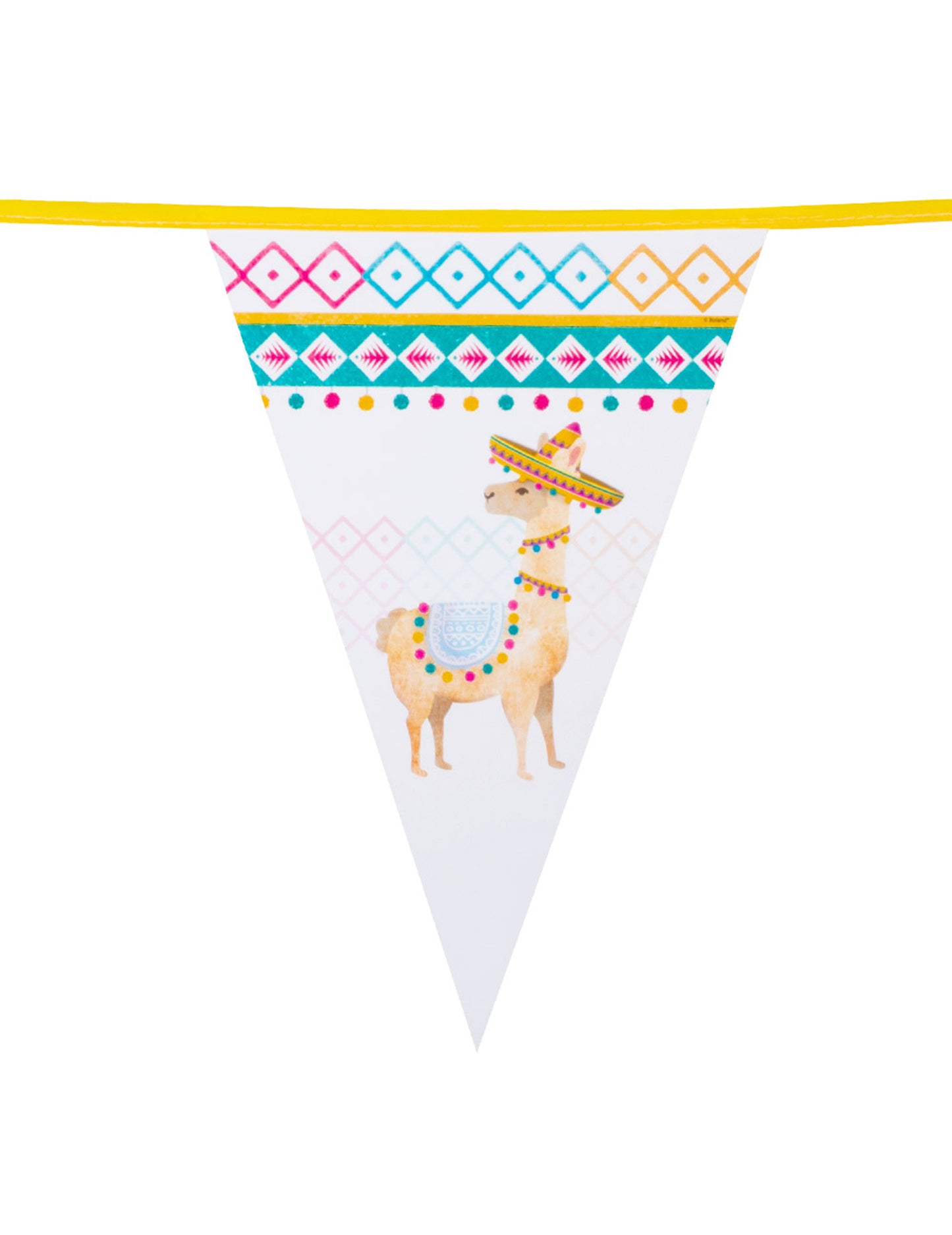 Garland de pennanturi de plastic alb Lama 30 x 20 cm 6m 6m