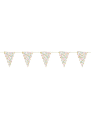 Ghirlandă decorativă shabby chic de 3 m cu flori imprimate Liberty