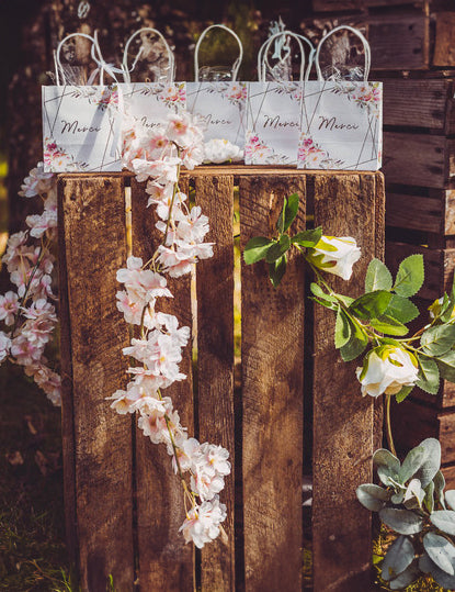 Ghirlandă roz cu flori de cireș 1,80 m decorațiune de nuntă