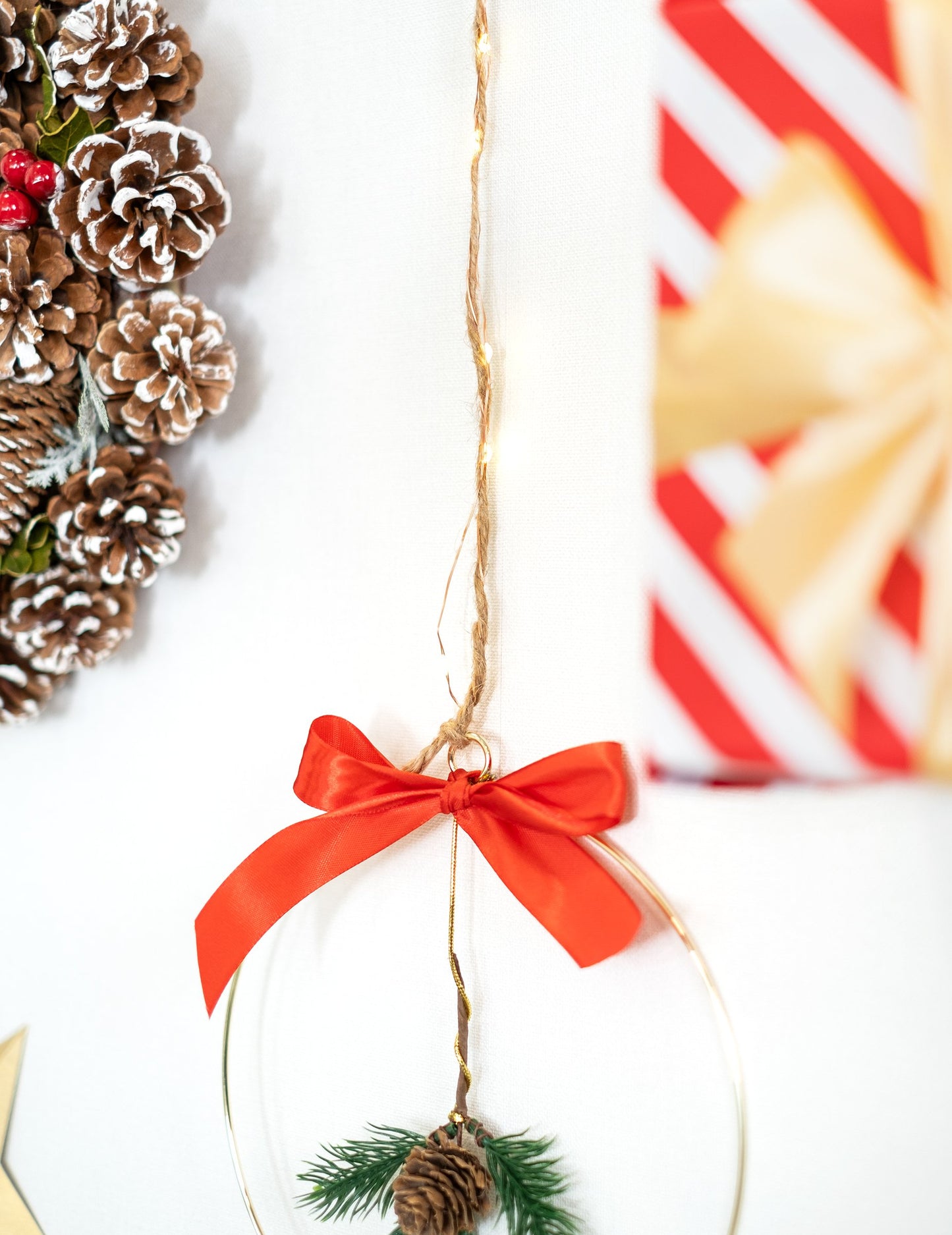 Ghirlandă de brad deschis albă caldă 10 m