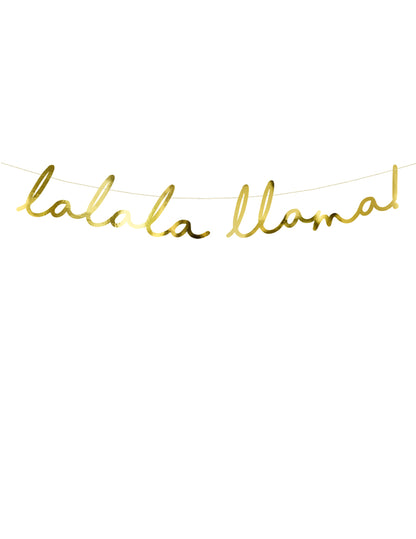 Ghirlandă de carton de asamblat, lamă aurie, 12,5 x 82 cm pentru ziua de naștere