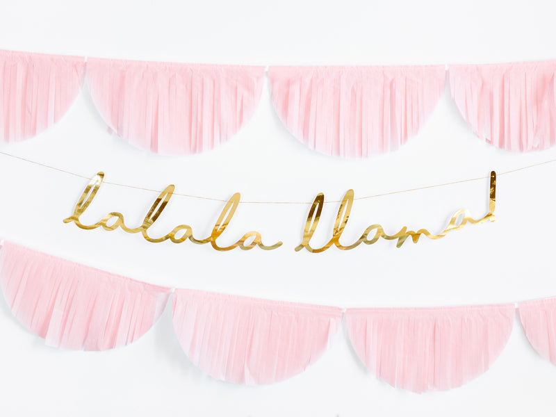 Ghirlandă de carton de asamblat, lamă aurie, 12,5 x 82 cm pentru ziua de naștere