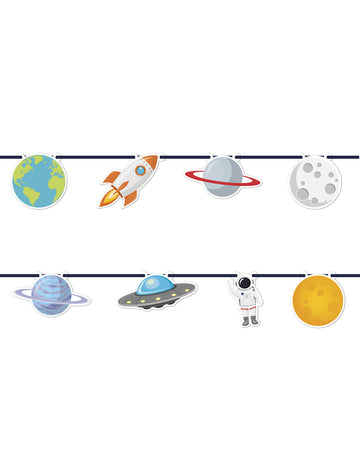 Ghirlandă din carton cosmos 2 m tematică spațiu 