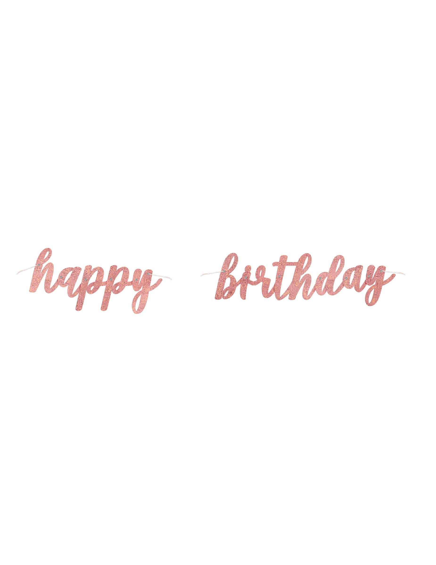 Vue de face de la guirlande en carton happy birthday pour anniversaire