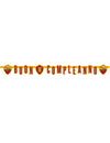 Guirlande en carton buon compleanno Roma™ officielle pour anniversaire rouge et jaune