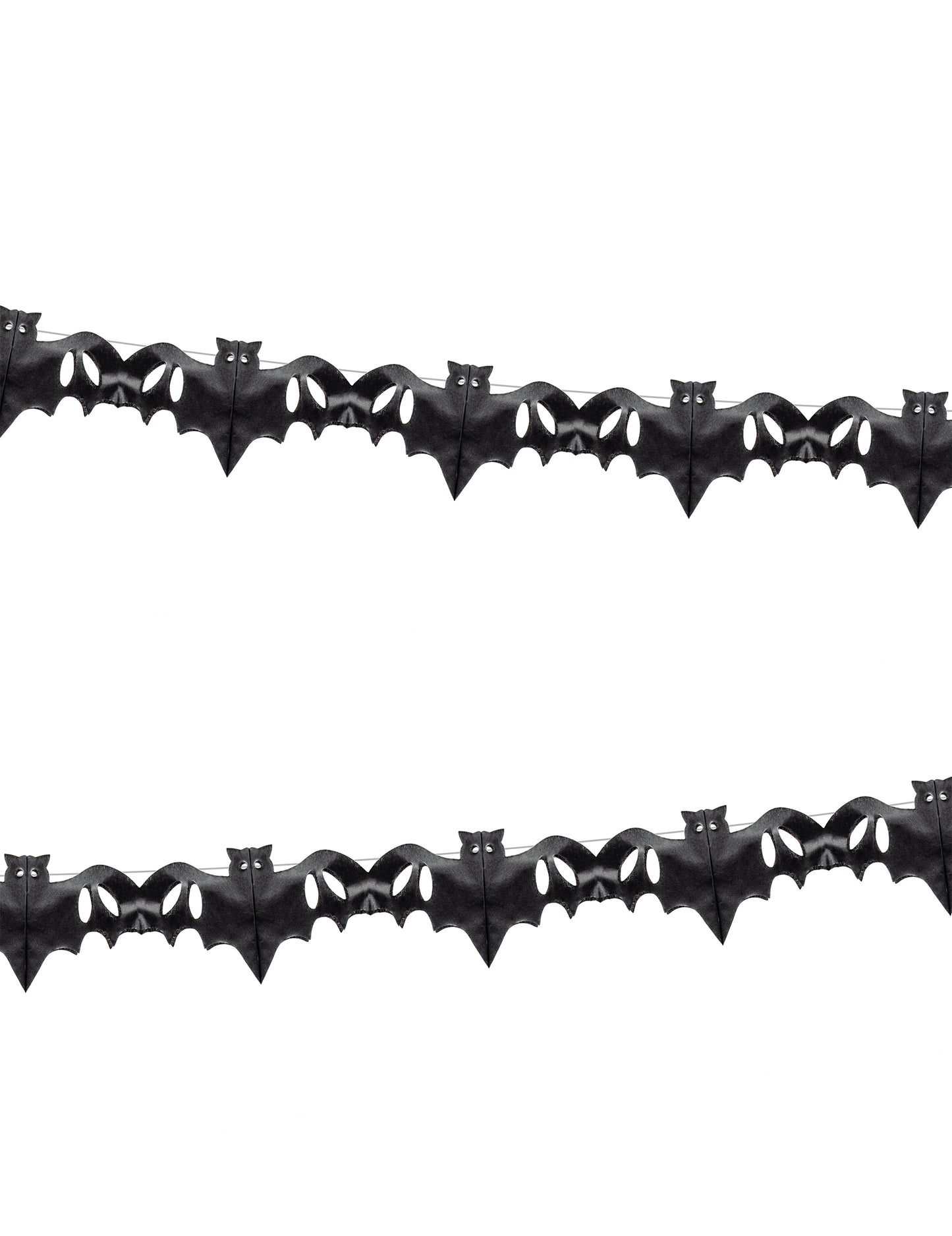 Ghirlandă de Halloween din hârtie neagră cu lilieci de 4 m