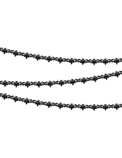 Ghirlandă de Halloween din hârtie neagră cu lilieci de 4 m