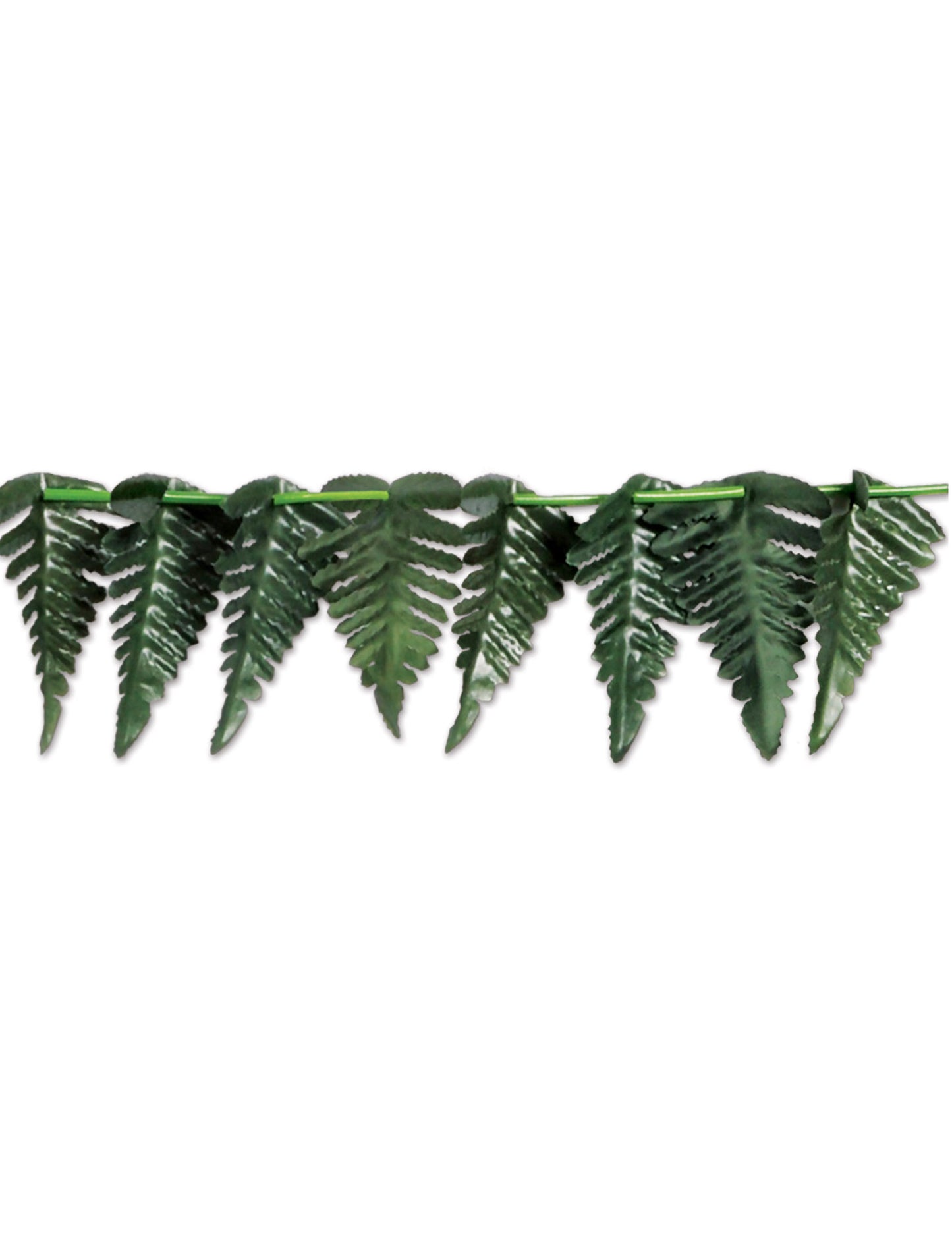 Ghirlandă din poliester cu frunze tropicale verzi 7.62 cm x 3 m pentru petrecere hawaiană