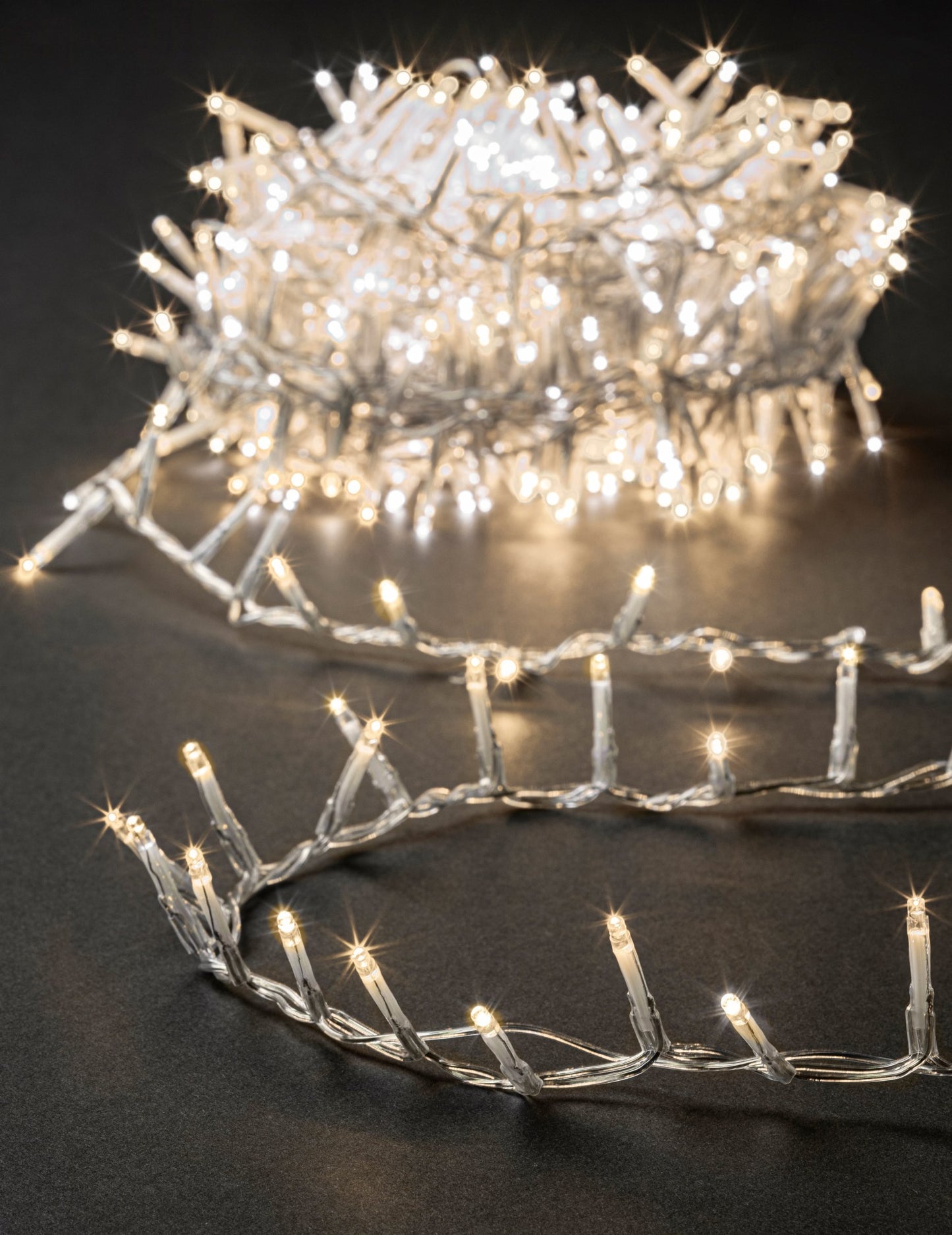 Ghirlandă luminoasă de exterior alb cald, 500 LED-uri, 12,5 m lungime, cu 8 efecte