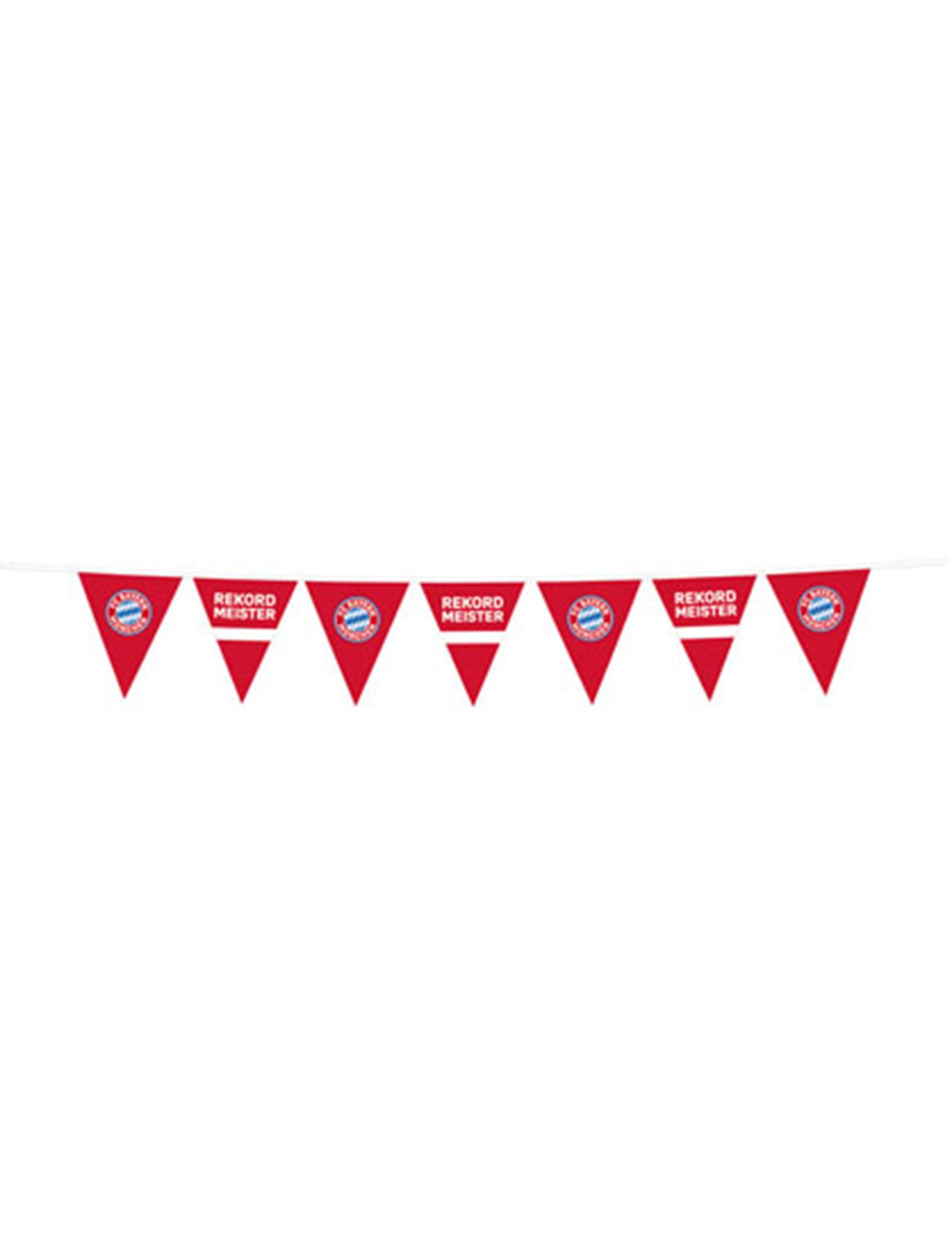 Guirlande fanions en plastique FC Bayern Munich pour supporters rouge et blanc