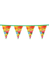 Guirlande fanions Hawaï flamant rose pour fête multicolore aux motifs tropicaux