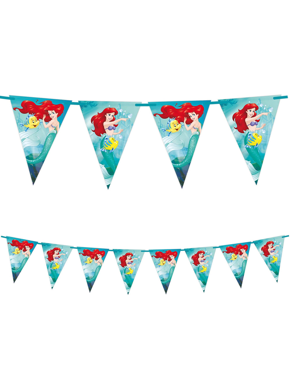 Guirlande fanions papier Ariel pour enfant bleue