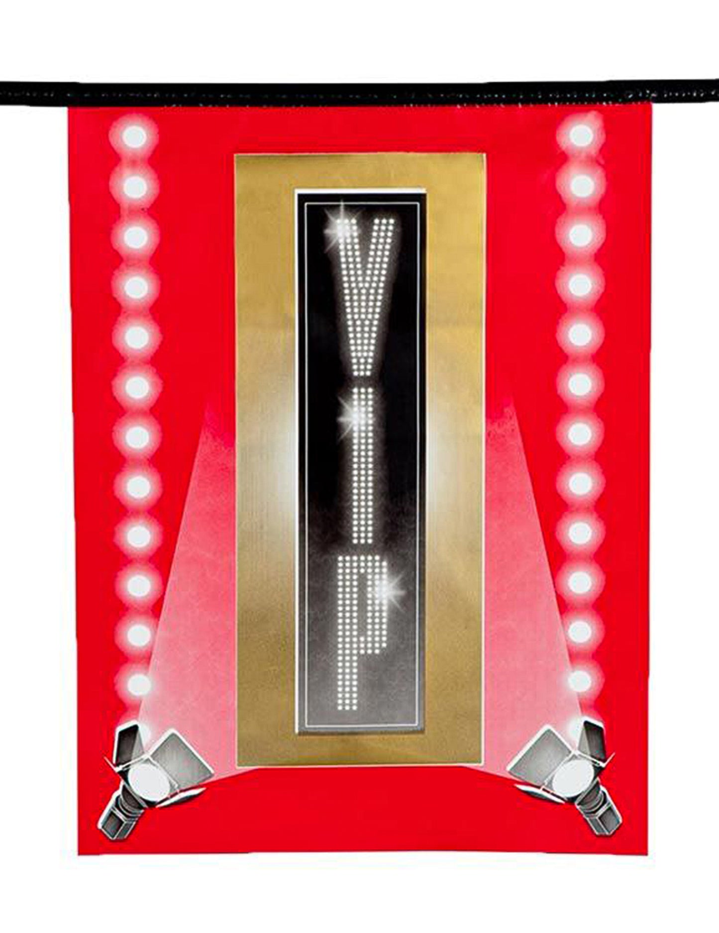 Gros plan sur un fanion de la guirlande fanions papier VIP pour décoration cinéma