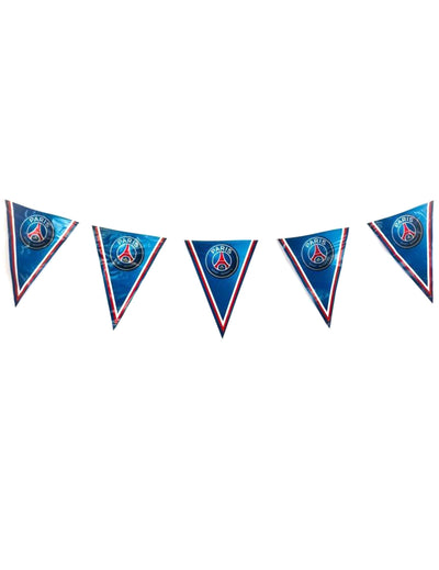 Guirlande fanions PSG pour fête bleu et rouge 270 cm