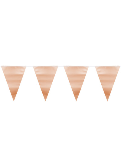 Guirlande fanions métallique pour fête rose gold