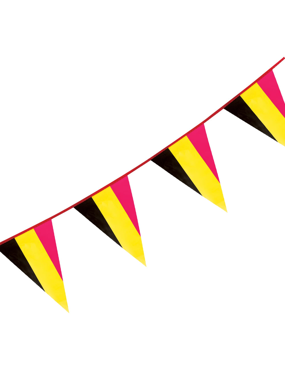 Mise en situation de la guirlande fanions Belgique pour supporter