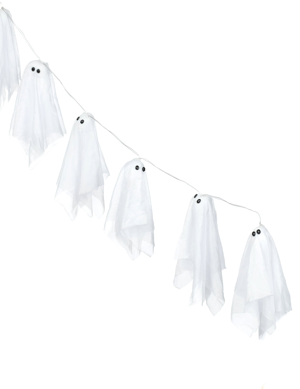 Guirlande fantômes lumineux pour Halloween blanche
