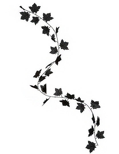 Ghirlandă de frunze negre 180 cm