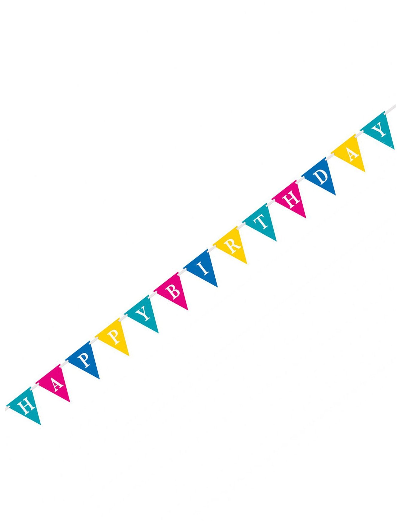 Guirlande à fanions Happy Birthday pour anniversaire multicolore