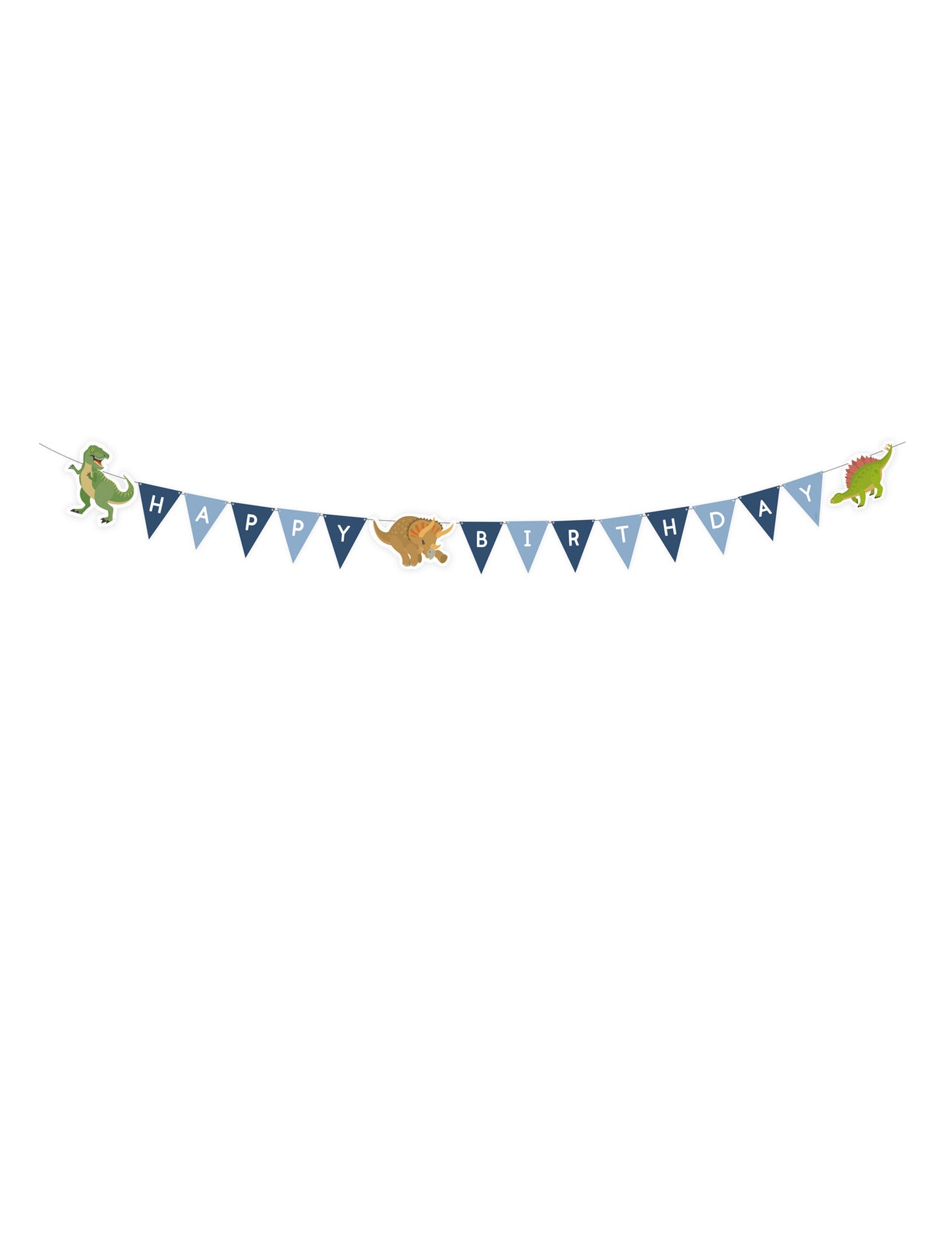Garland la mulți ani Great Dinosaurs albastru 180 cm