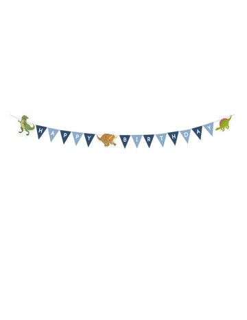 Garland la mulți ani Great Dinosaurs albastru 180 cm