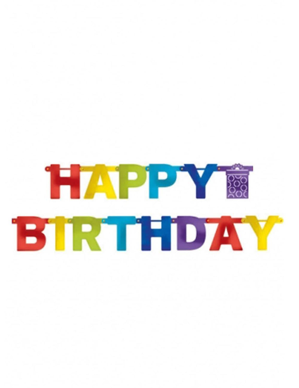 Ghirlandă Happy Birthday pentru aniversare multicolor