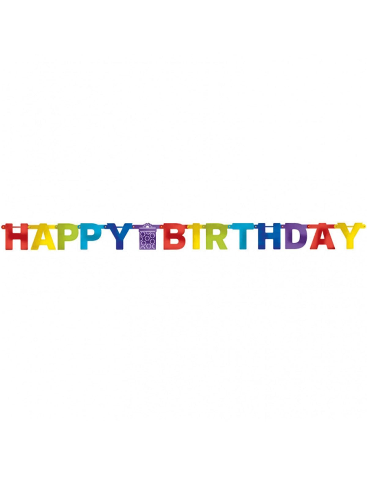 Vedere de ansamblu a ghirlandei Happy Birthday