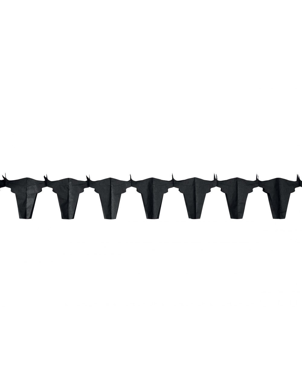 Guirlande taureau pour fête noir en papier ignifugé