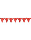 Guirlande papier ignifugé taureau pour fête rouge
