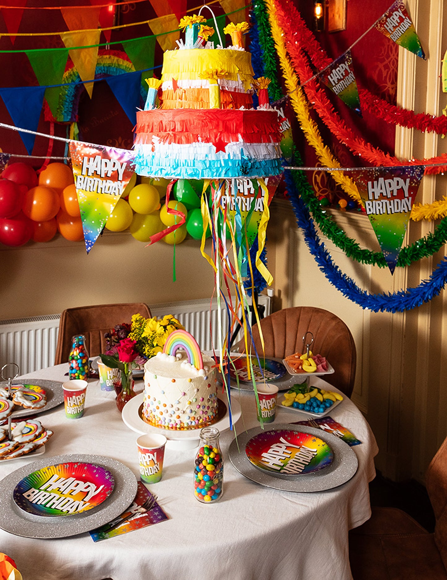 Ghirlandă galbenă din PVC, 10 metri 