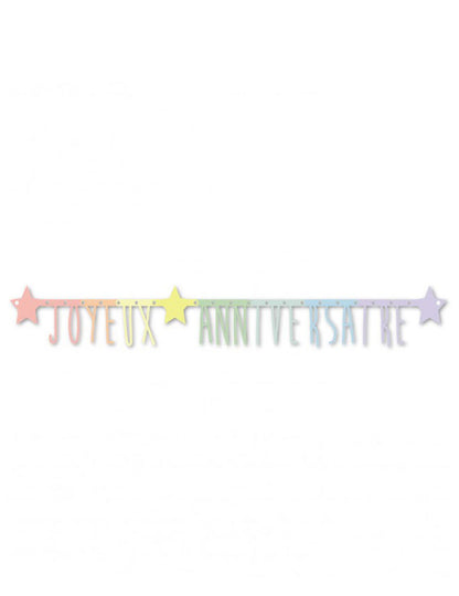 Happy Pastel Birthday Articulate Garland 160 cm