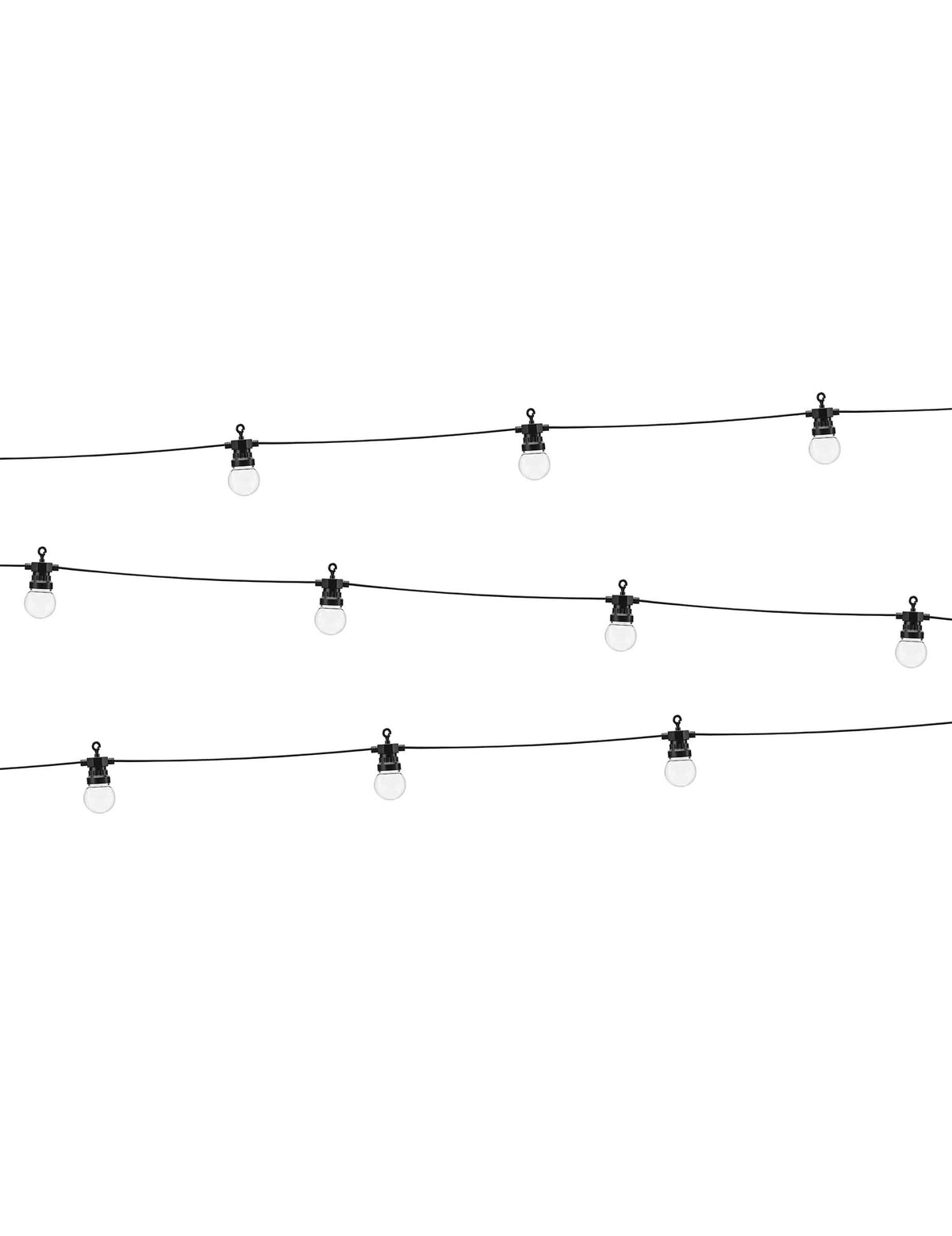 Guirlande lumineuse guinguette LED noire 5 m