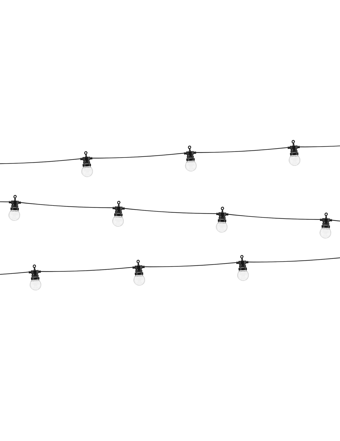 Guirlande lumineuse guinguette LED noire 5 m